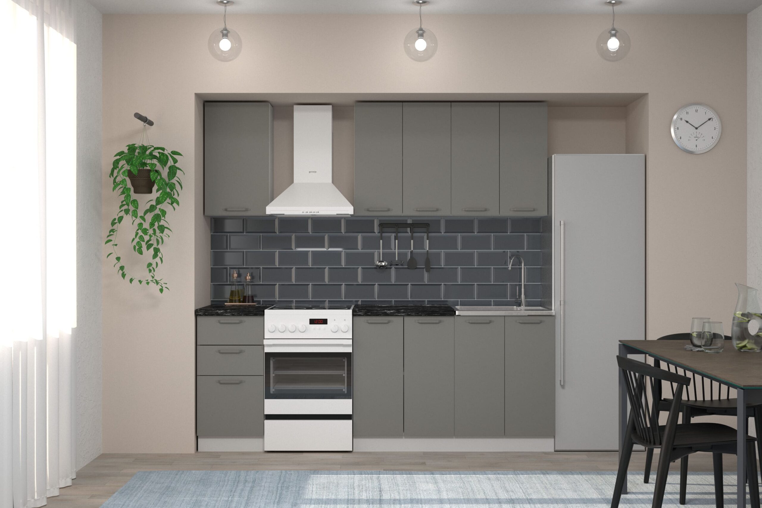 Кухня Марсель 1.6 Фреш Графит